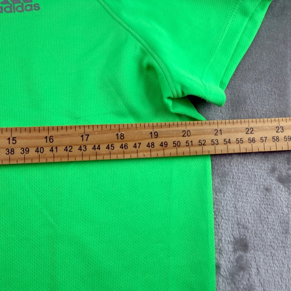 Adidas Climalite Running Shirt Women's XL Green Short Sleeve Athletic Tee - Picture 8 of 8